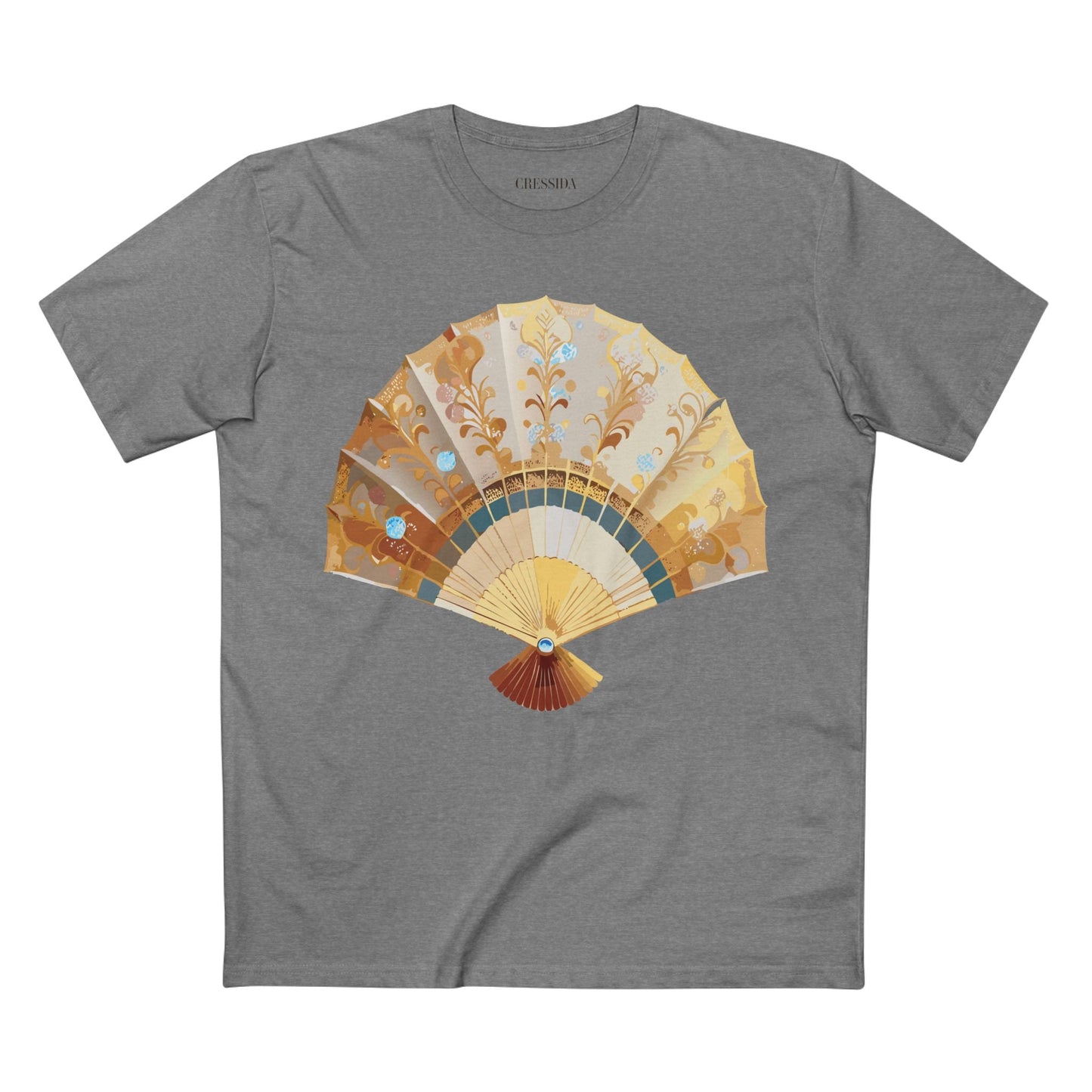Antique Fan Graphic Design T-Shirt Unisex 100 Cotton Floral Carnival Artwork Tee 21