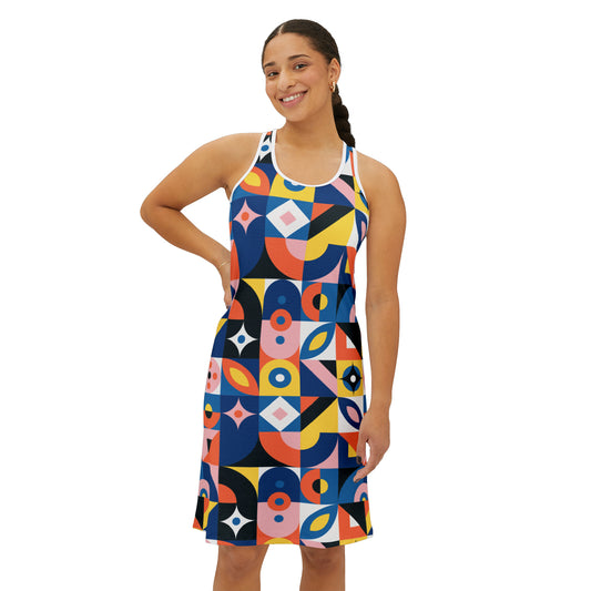 Summer Dress with abstract prints