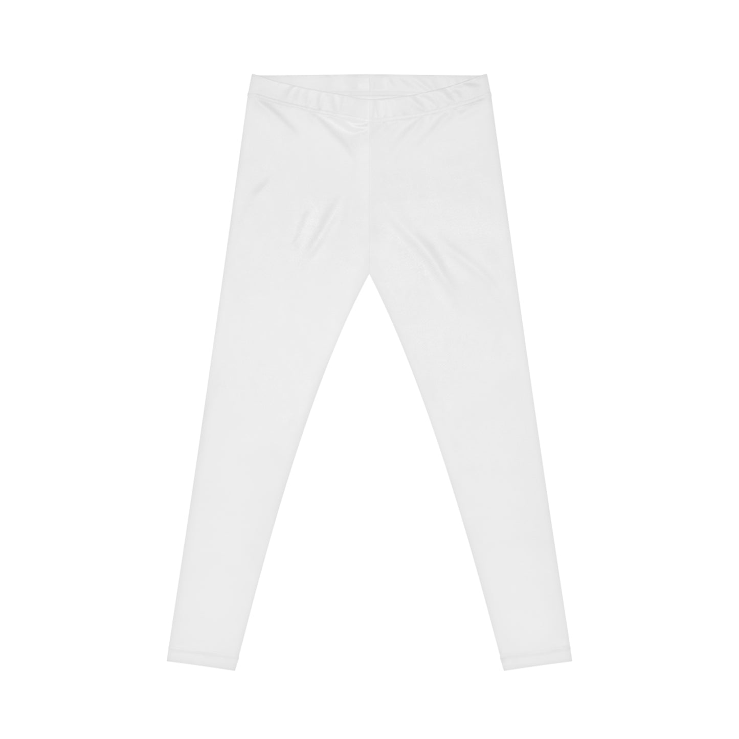 White Smoke Color Women's Poly-Span Casual Leggings Print Everyday Activewear Pants