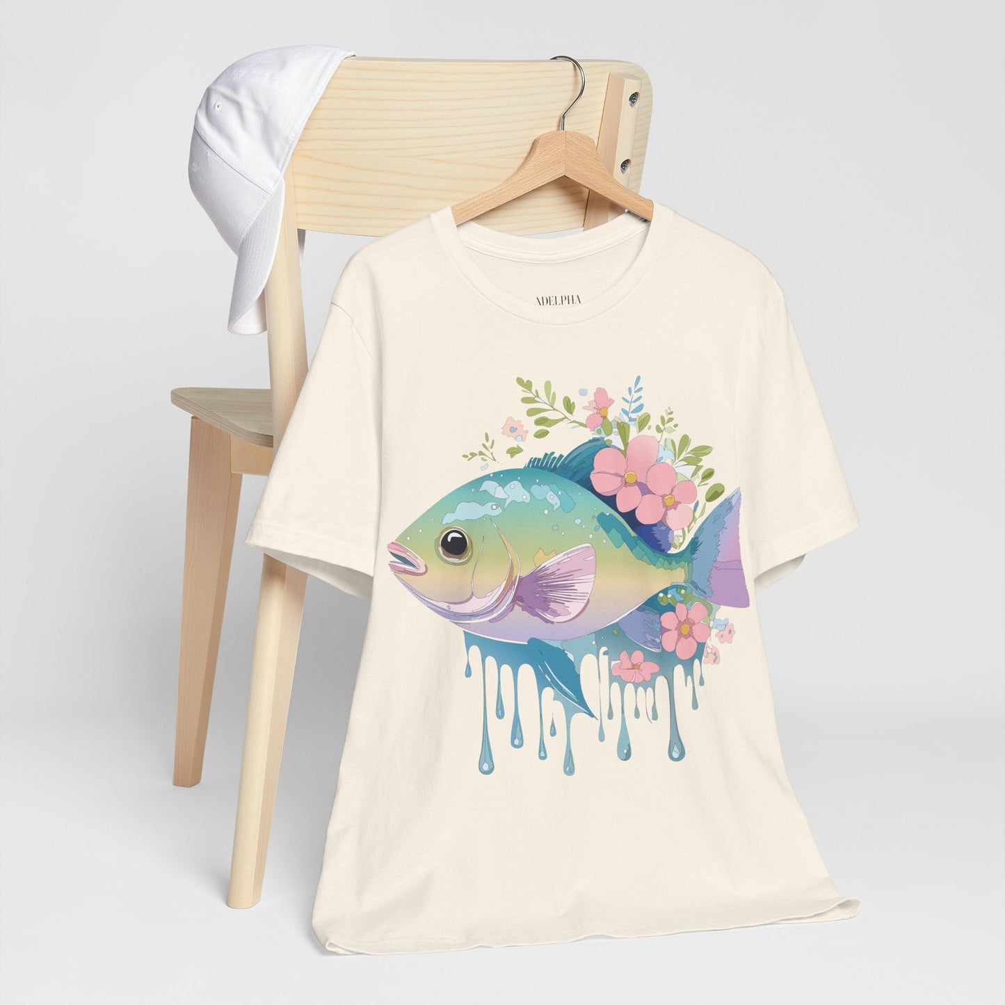 Fish Graphic Unisex 100 Cotton Vintage Artwork Tee 1