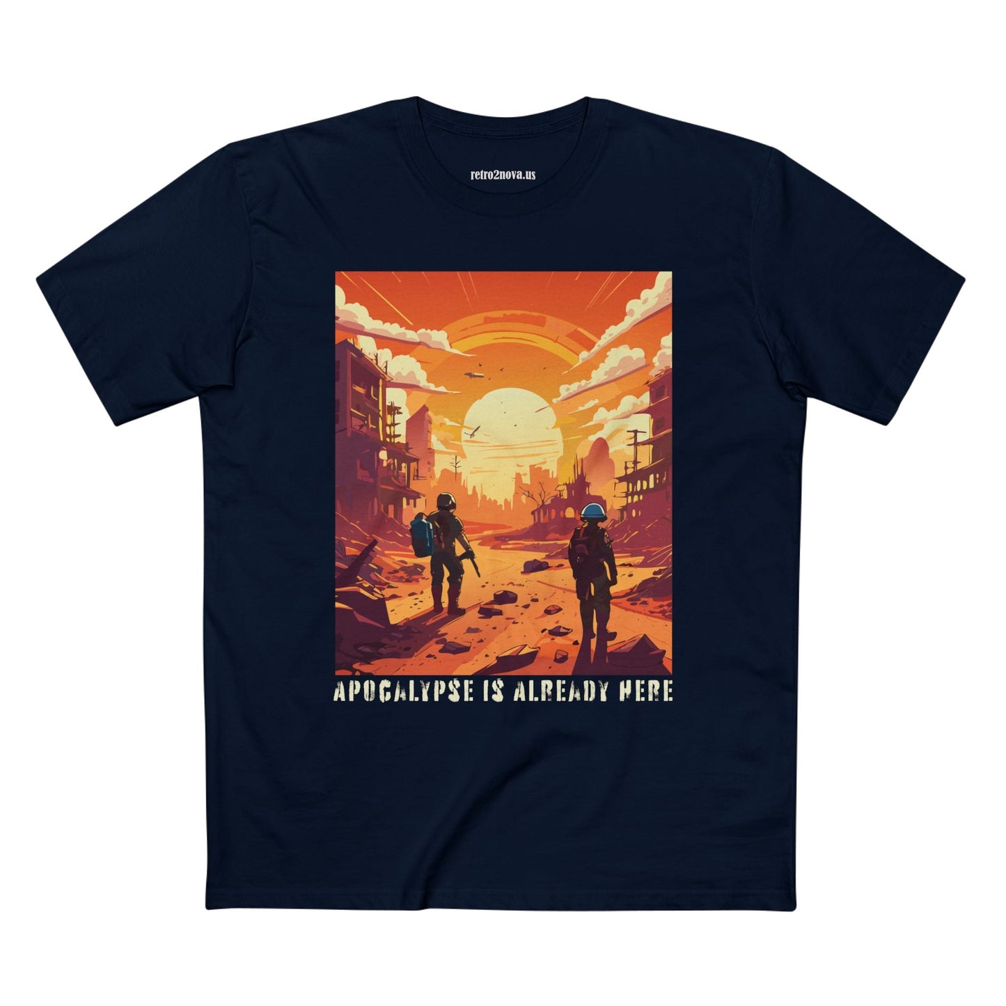 Cataclysm Doomsday Shirt Unisex Premium Cotton Tee With Original Art Design By Retro2Nova