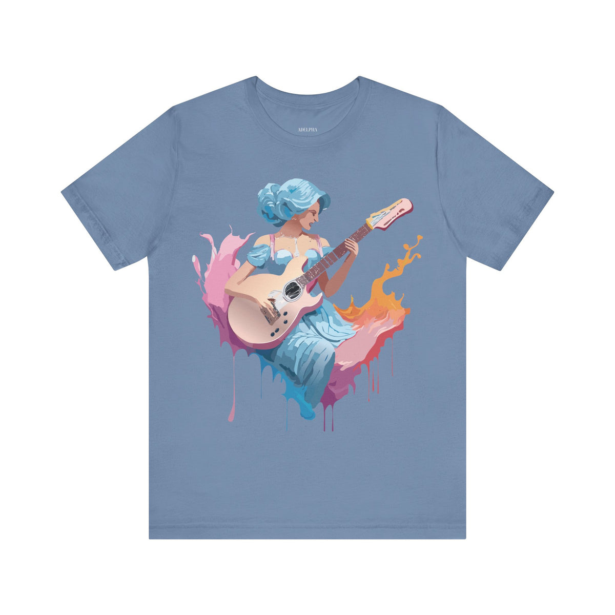 Music Graphic Unisex Cotton Bella+Canvas Tee with Art Design m94