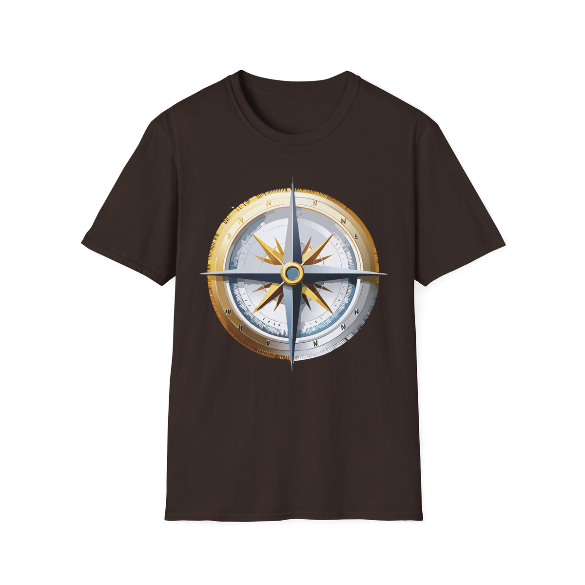 Nautical Compass T-Shirt | Vintage Compass Tee, Explorer Graphic Design Unisex 100 Cotton Gildan T-Shirt