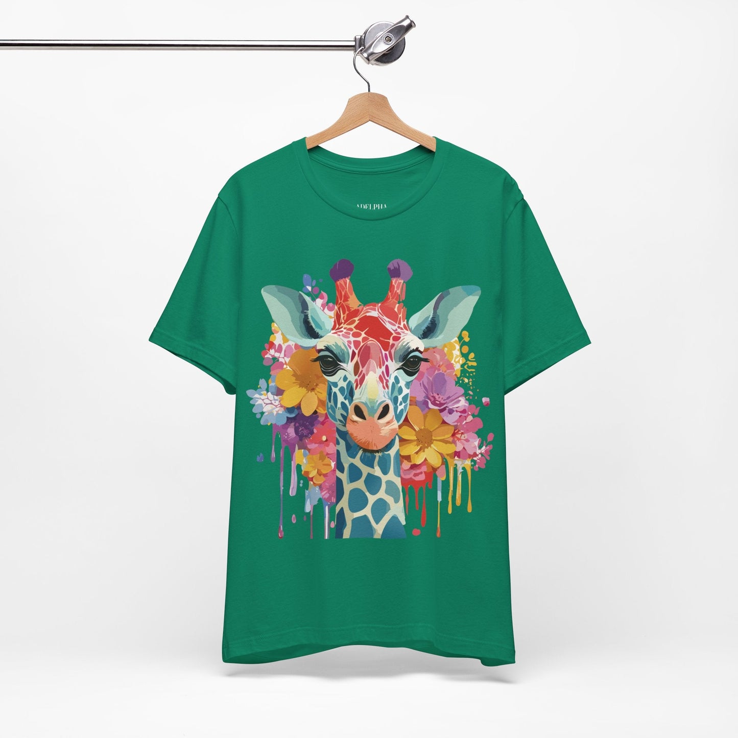 Adelpha Giraffe Graphic Tee Unisex Jersey Short Sleeve Vintage Inspired Art Design