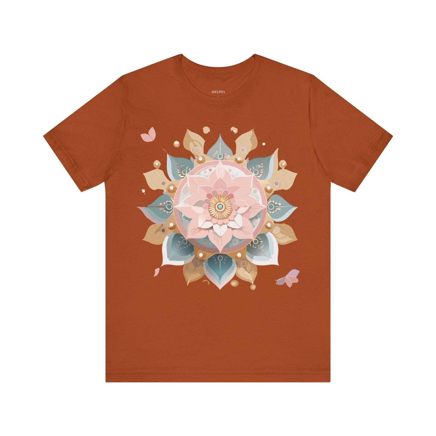 Mandala Graphic Unisex 100 Cotton Vintage Floral Artwork Tee 12