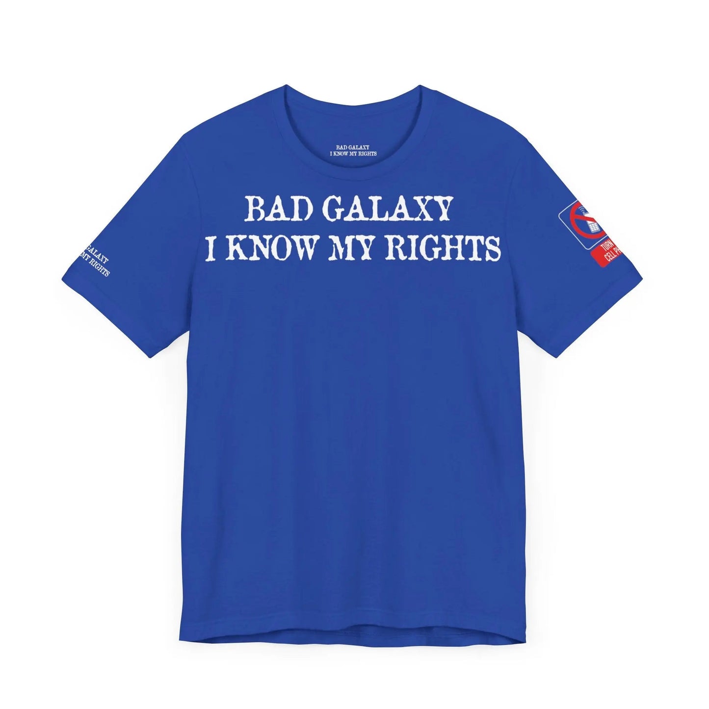 Red Stamp Tee Shirt 100 Percent Cotton From Bad Galaxy Eco Friendly Inks Made To Order In USA