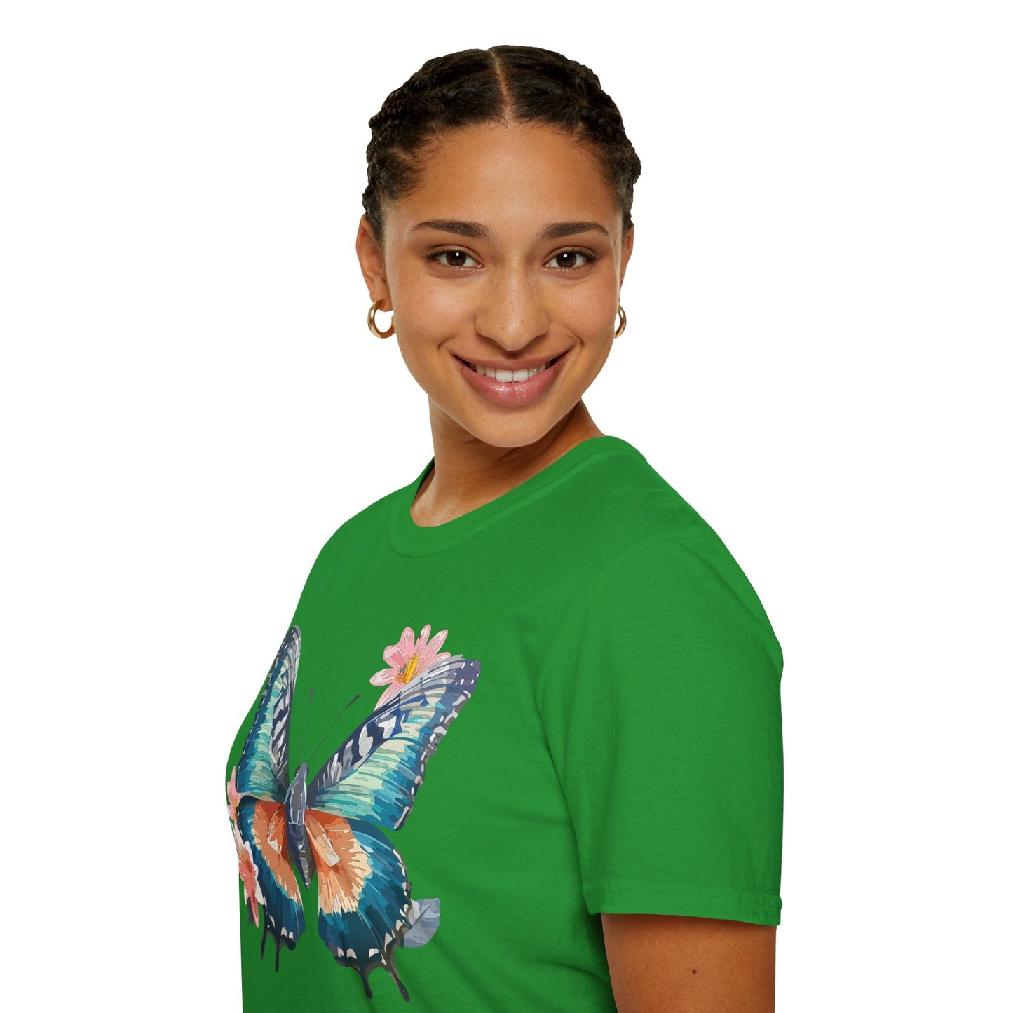Butterfly T Shirt Unisex Cotton Tee Monarch Butterfly Design Softstyle 64000 Gildan Brand Quality
