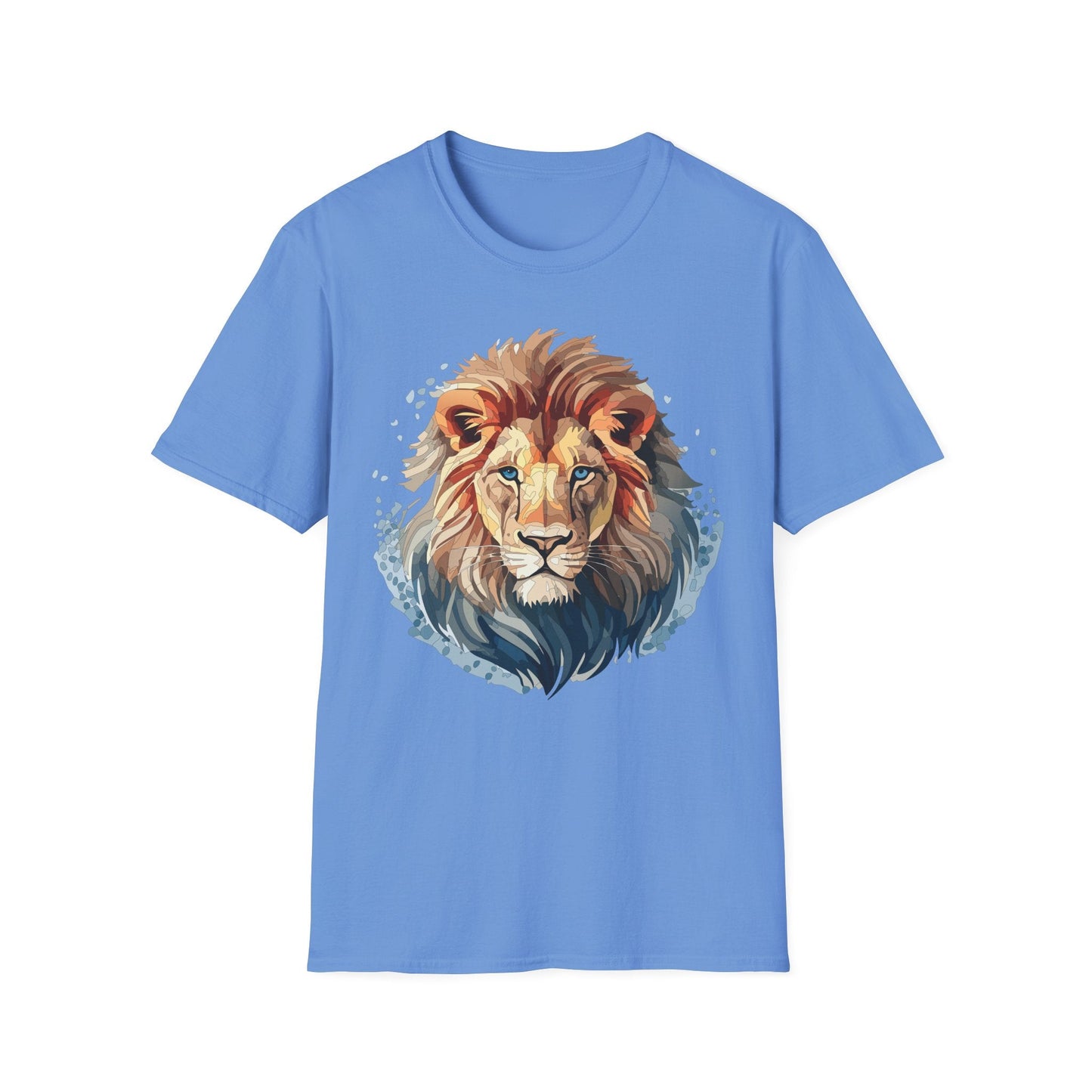 Unisex Lion Shirt Floral Lion Tee Gildan Softstyle 64000 Tee