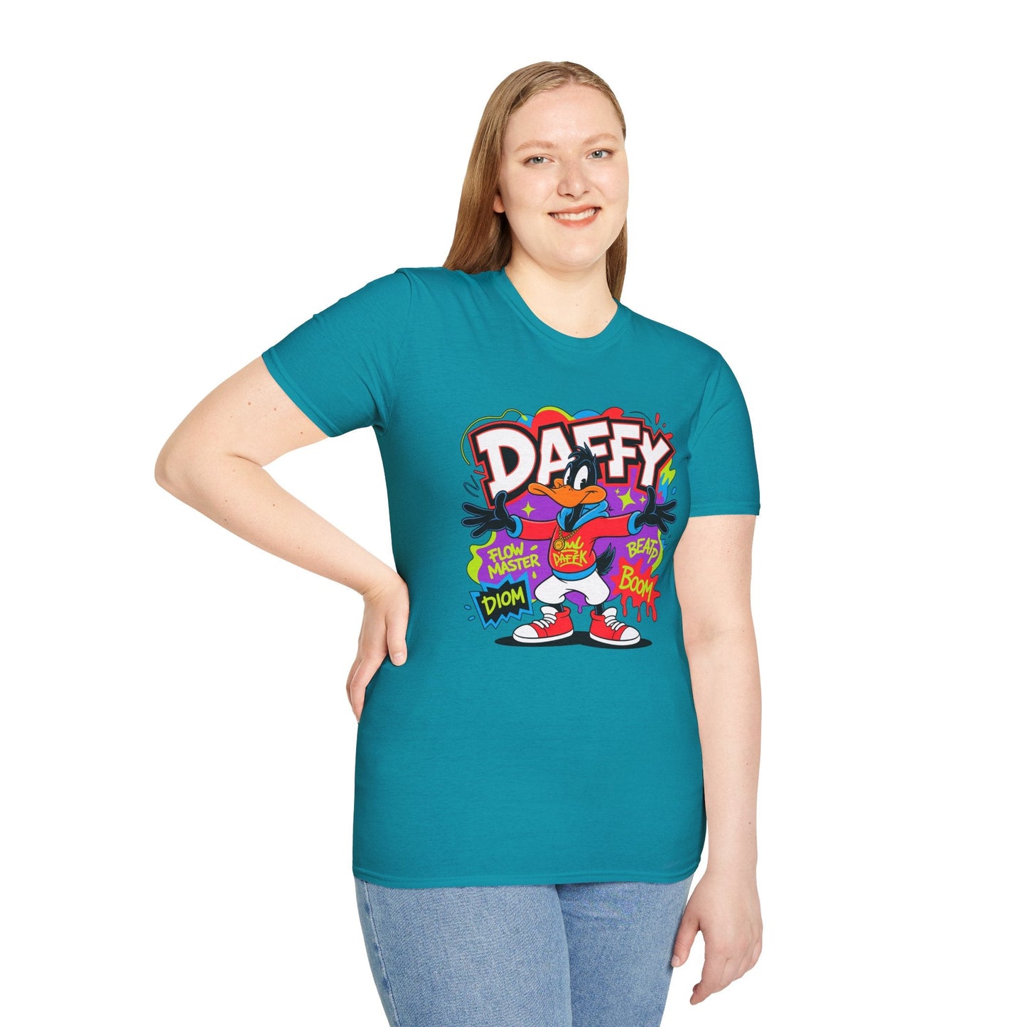 Unisex Cartoon T Shirt With Animation Graphic Funny Animals Tee Gildan Softstyle 64000