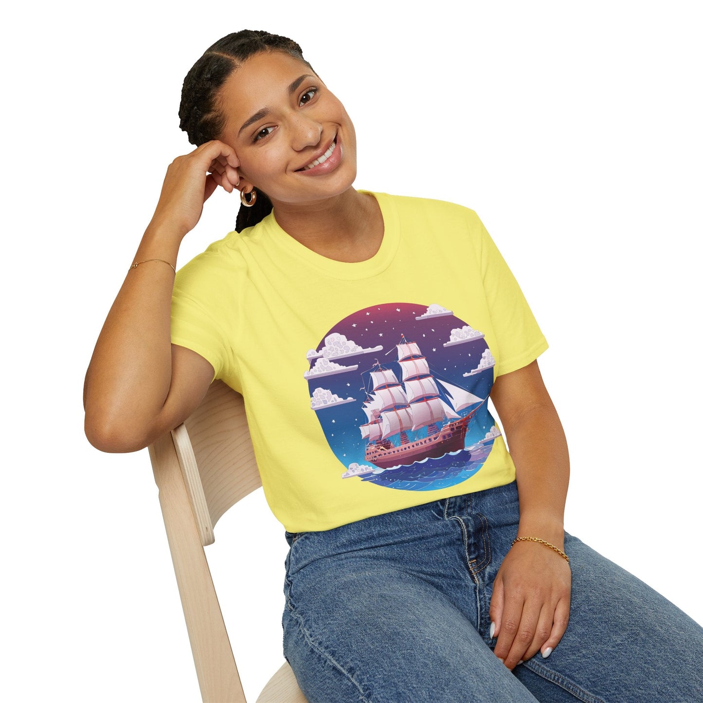 Ship T Shirt Frigate T Shirt Vessel Tee Shirt Unisex Softstyle 100 Percent Ring Spun Cotton
