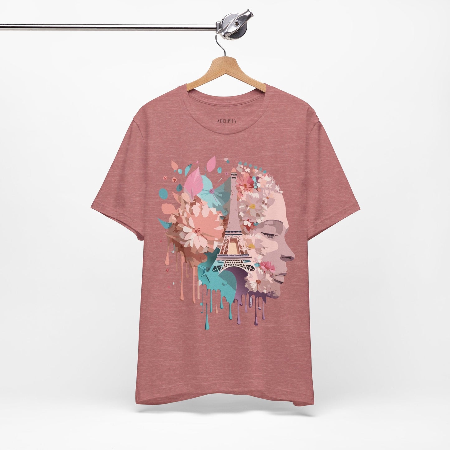 Paris Tourist Shirt Unisex Graphic Tee Featuring Adelpha Vintage Art Design Premium Comfort