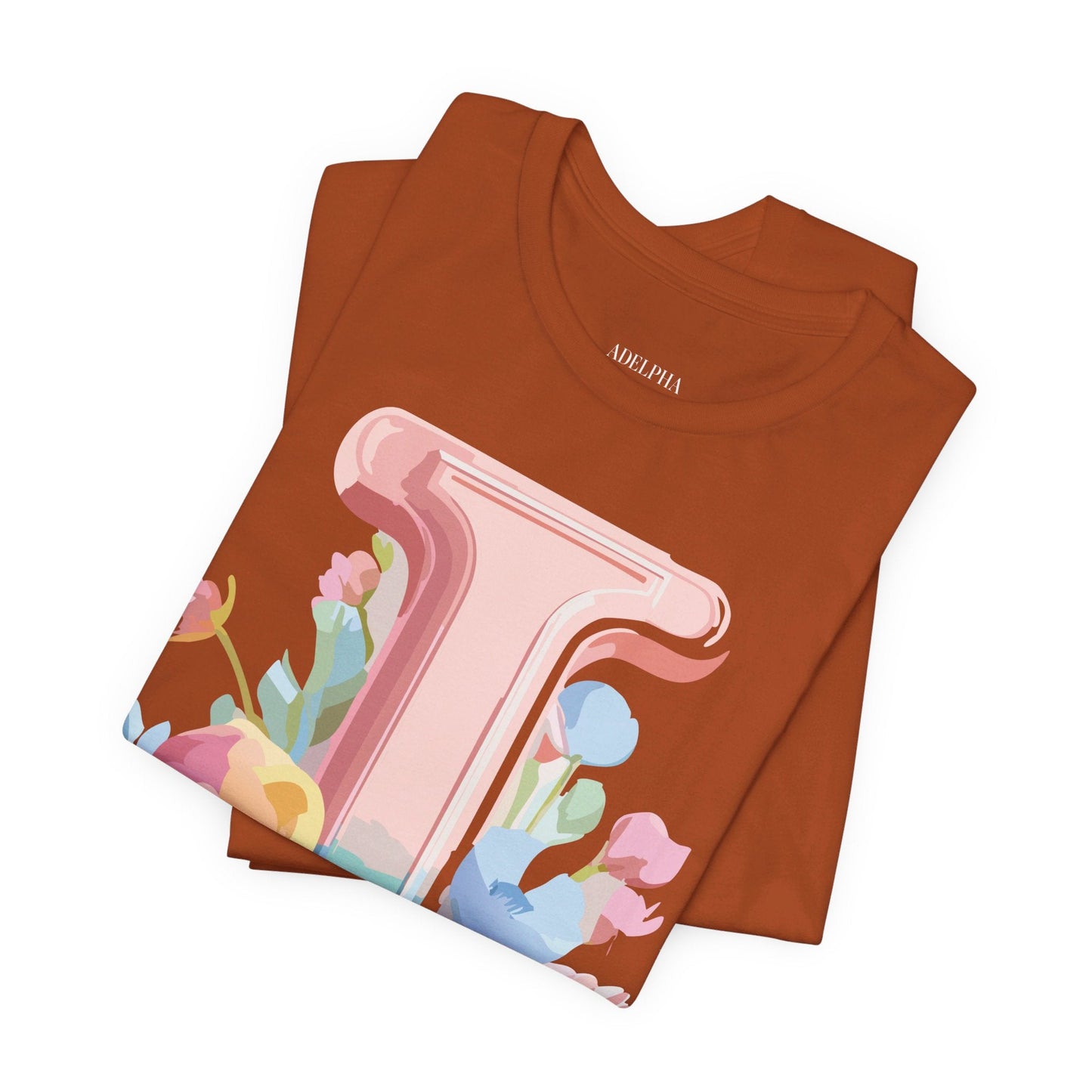 Letter I Shirt Graphic Tee Unisex Short Sleeve Adelpha Vintage Inspired Artwork Design