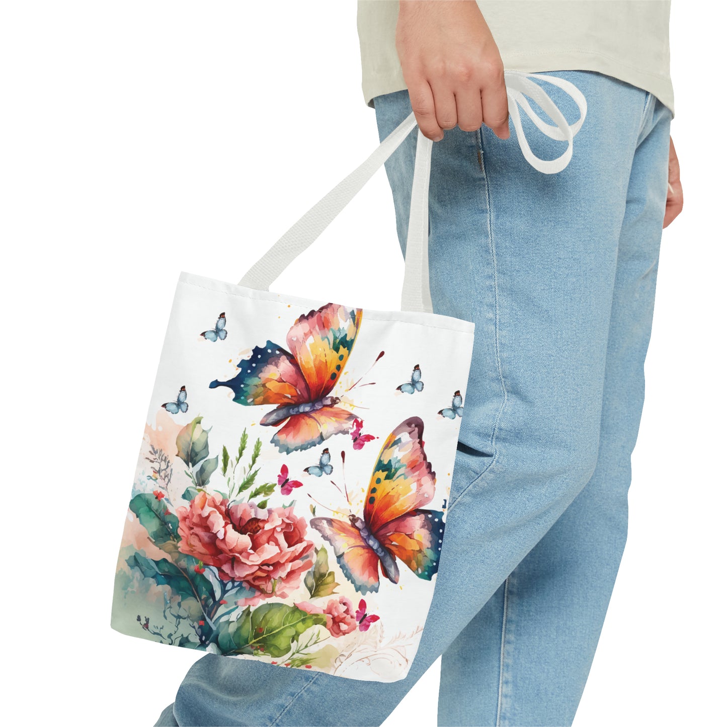 Canvas Bag with Butterfly Prints