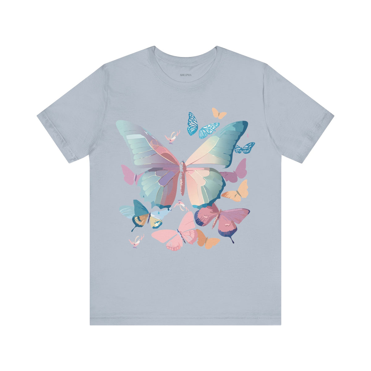 Butterfly Graphic Unisex Cotton Bella+Canvas Tee with Art Design n16