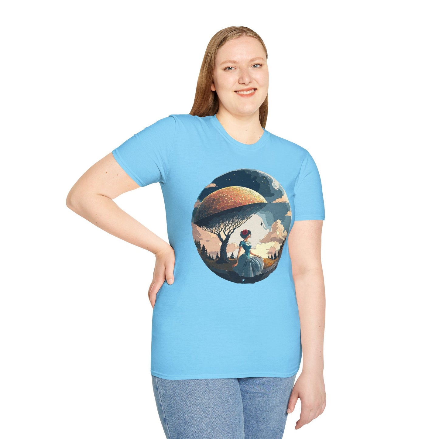 Womens Ladies Graphic T Shirts Art Design Shirt Gildan Softstyle 64000 Unisex Tee