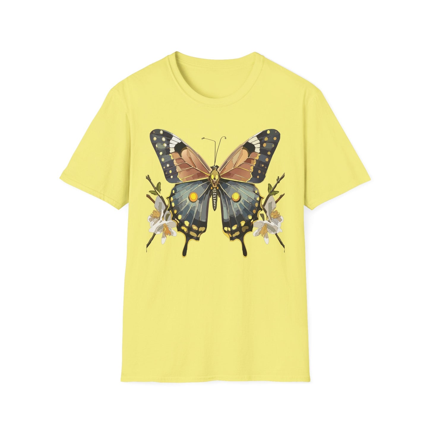 Butterfly Shirt Unisex Gildan Softstyle T Shirt Monarch Butterfly Tee 100 Percent Ring Spun Cotton