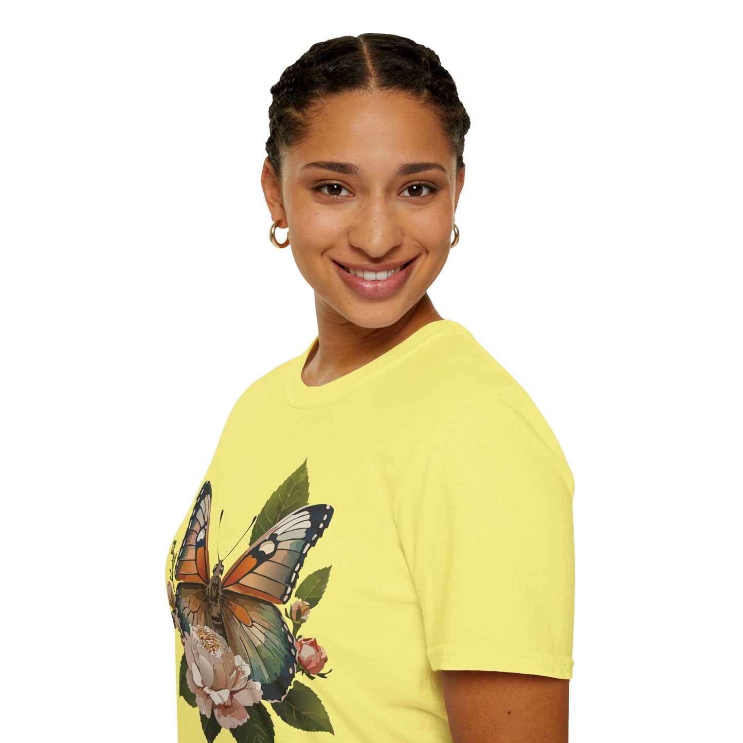 Monarch Butterfly Shirt Unisex Softstyle Cotton Tee Short Sleeve Gildan 64000 Everyday Wear