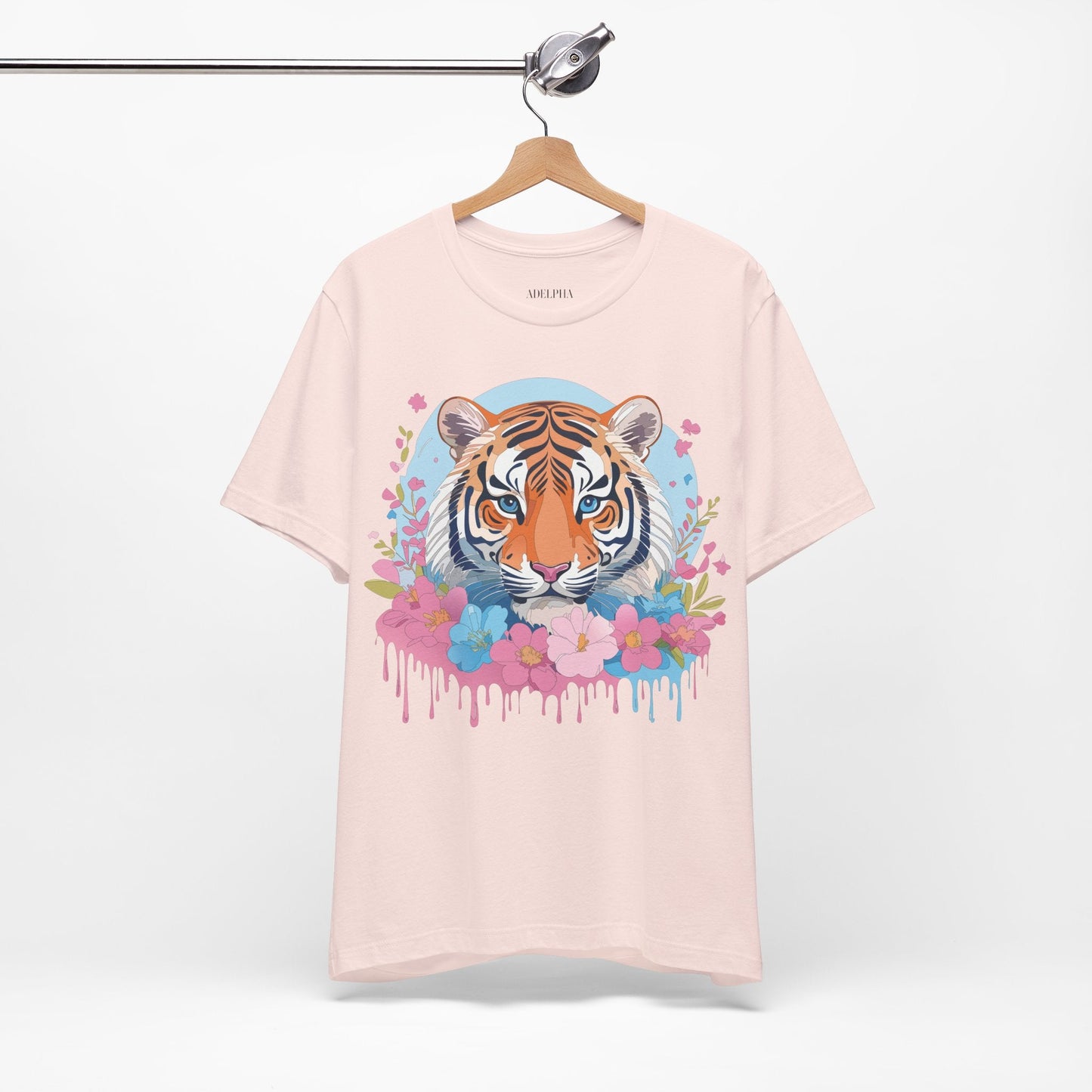 Tiger Graphic Tee by Adelpha Unisex Vintage Inspired Artwork Short Sleeve Shirt Edition