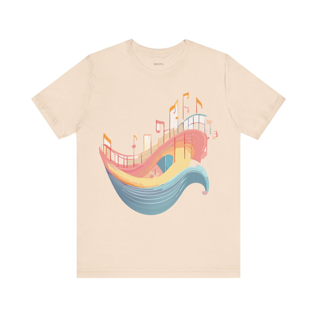 Music Graphic Unisex Cotton Bella+Canvas Tee with Art Design m118
