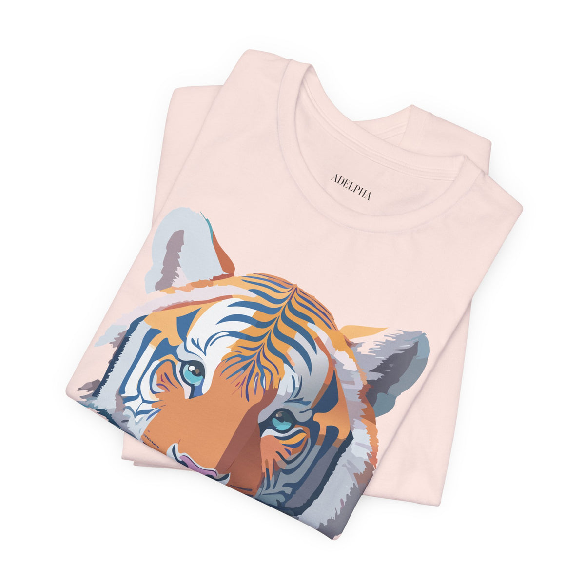 Tiger Graphic Unisex Cotton Bella+Canvas Tee with Art Animal Design e67