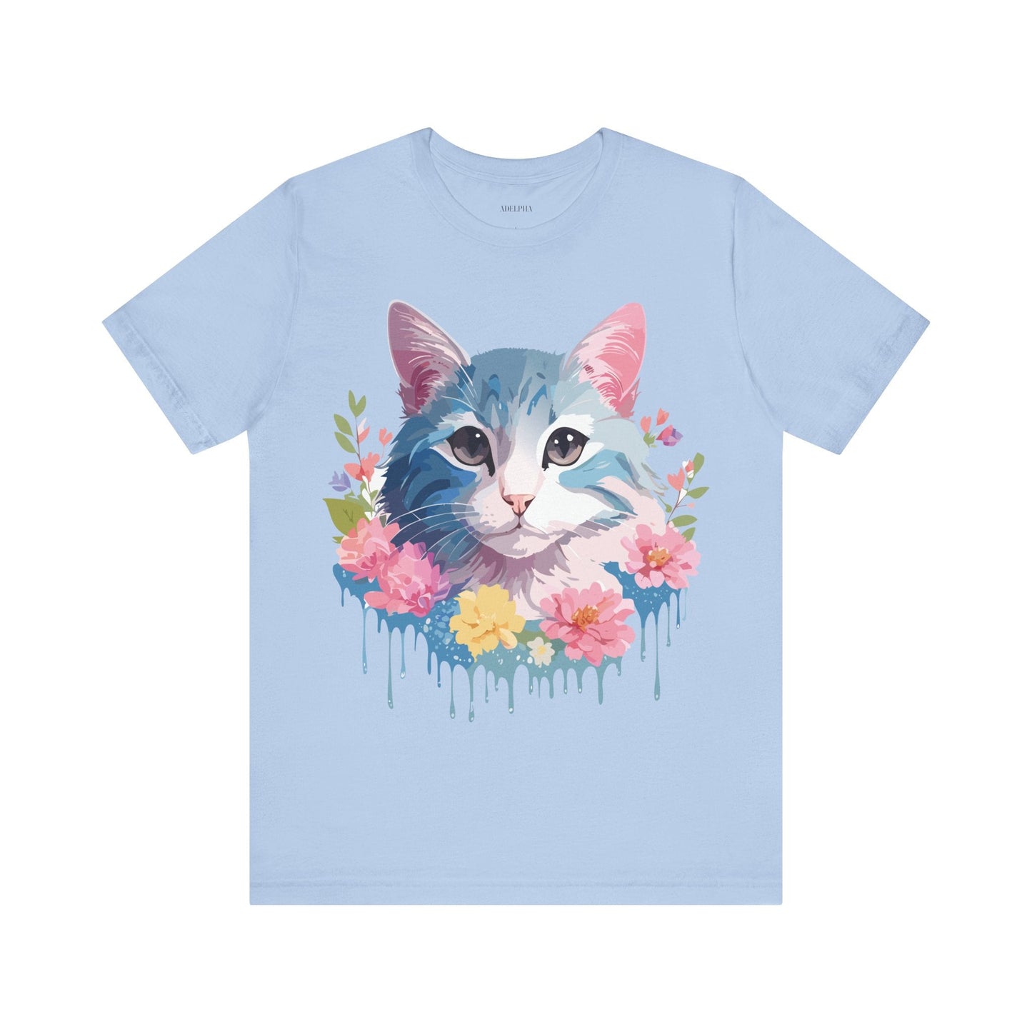 Cat Graphic Tee Unisex Vintage Inspired Shirt By Adelpha Short Sleeve
