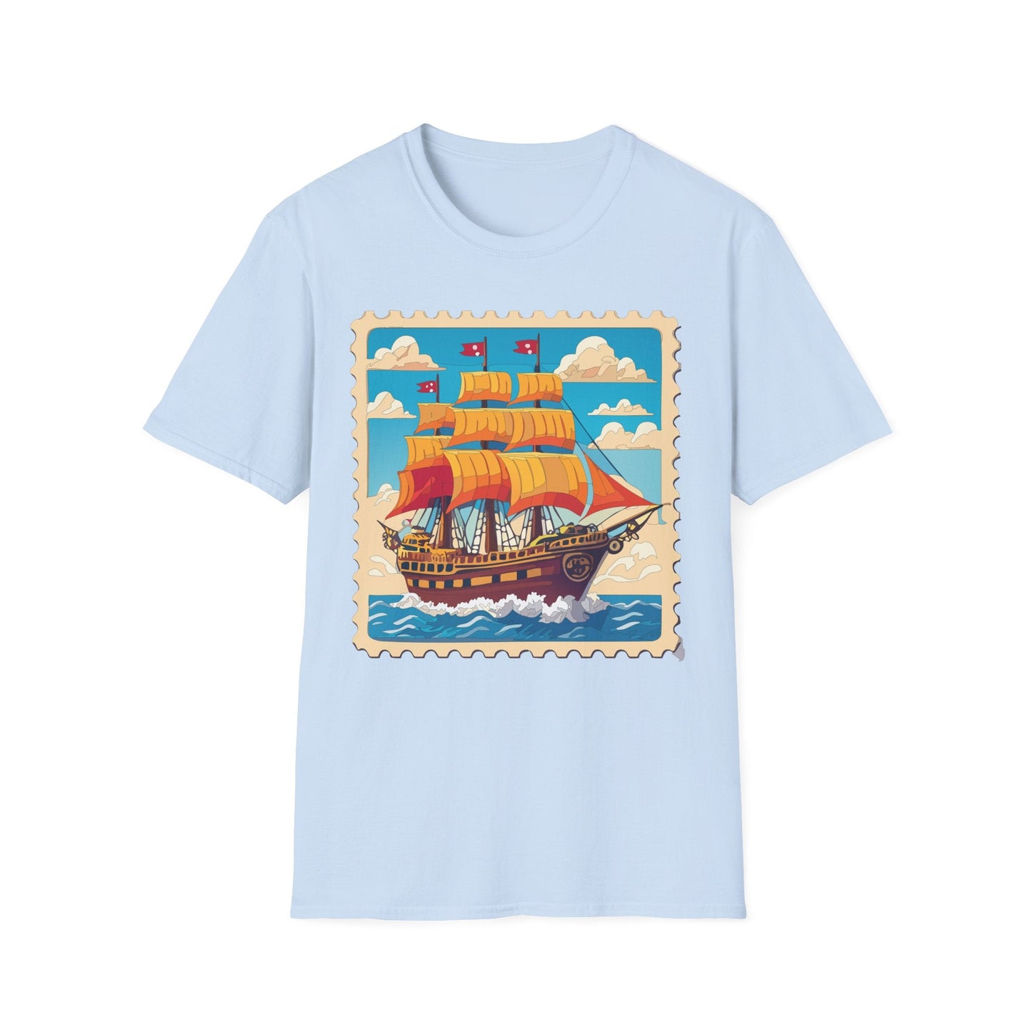 Unisex Softstyle Frigate Ship T Shirt 100 Percent Ring Spun Cotton Gildan 64000 Tee