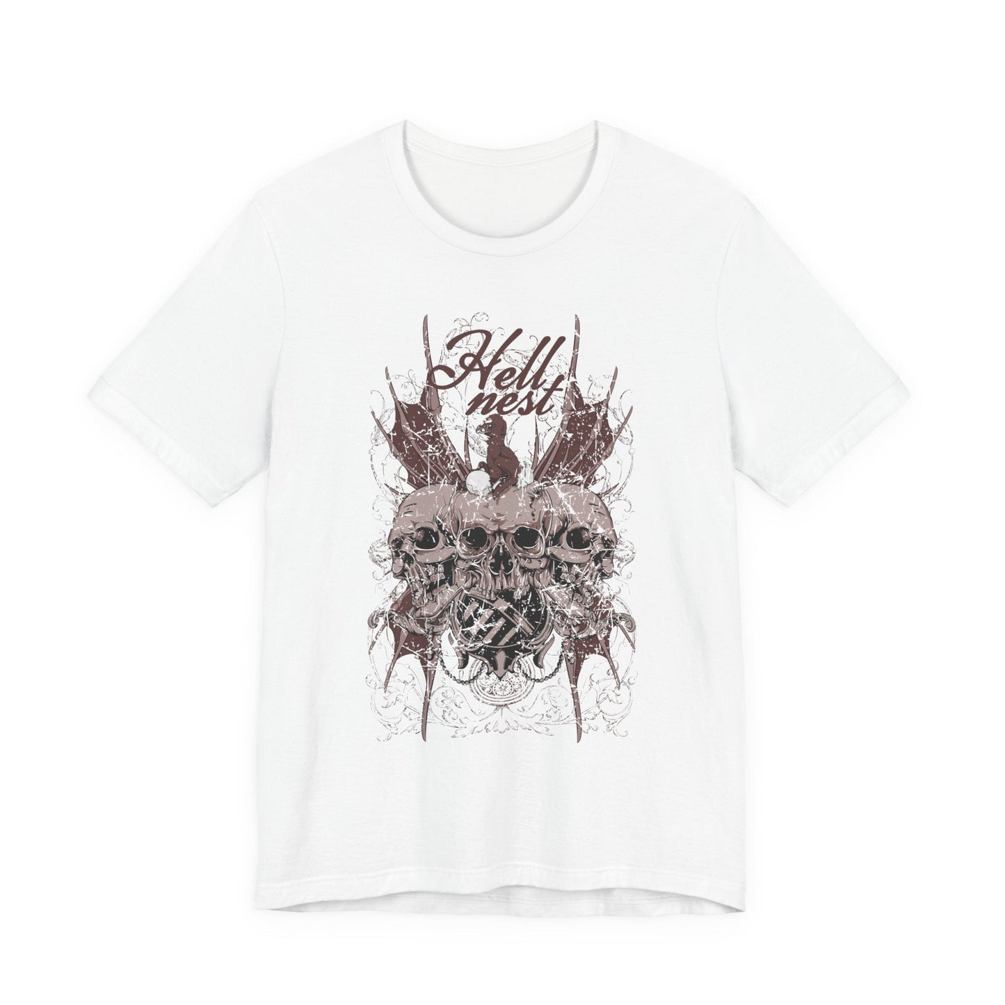 Skull Cluster graphic tee Gothic skulls grunge floral design