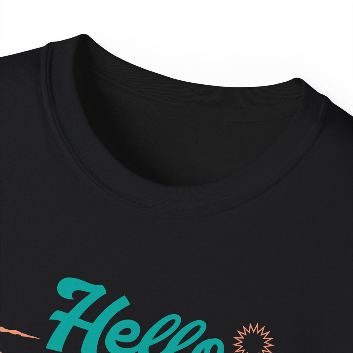 Hello Summer Beach Waves T-Shirt | Palm Tree Sunset Tee