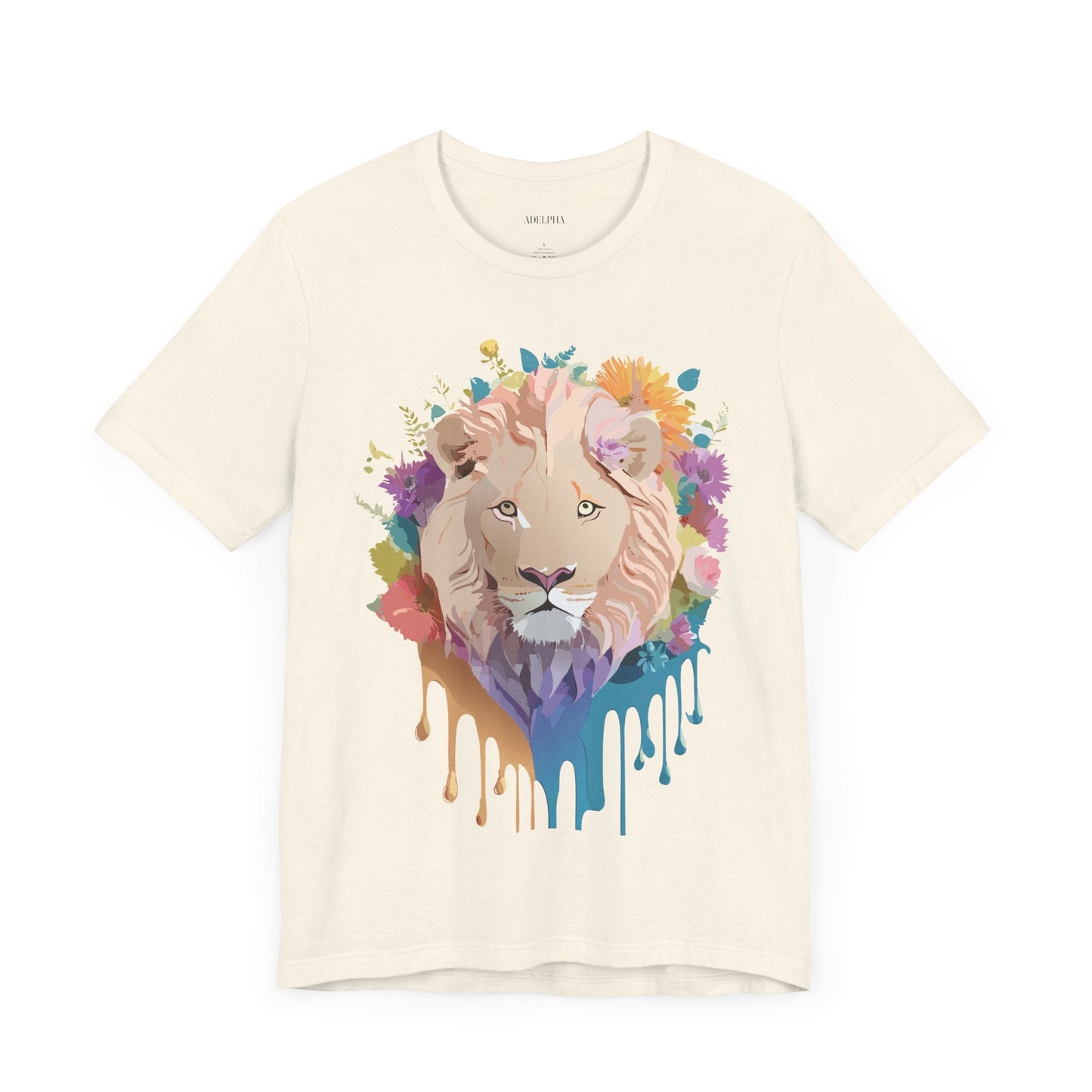 Lion Graphic Tee Unisex Short Sleeve Shirt By Adelpha Vintage Inspired Premium Artwork