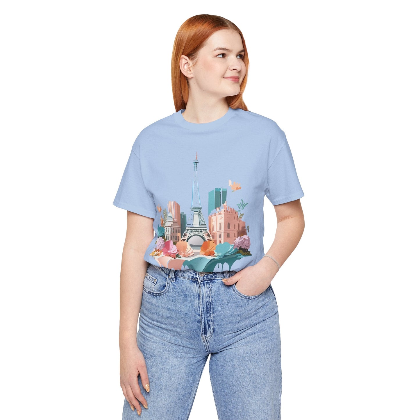 Paris Vintage Inspired Graphic Tee Unisex Short Sleeve Shirt Adelpha Artwork Studio