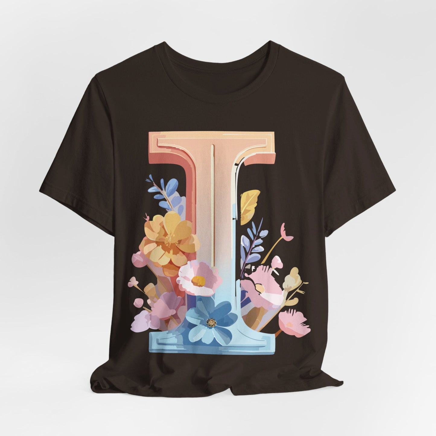 Letter I Shirt Graphic Tee Unisex Vintage Inspired Adelpha Art Design Short Sleeve Tee