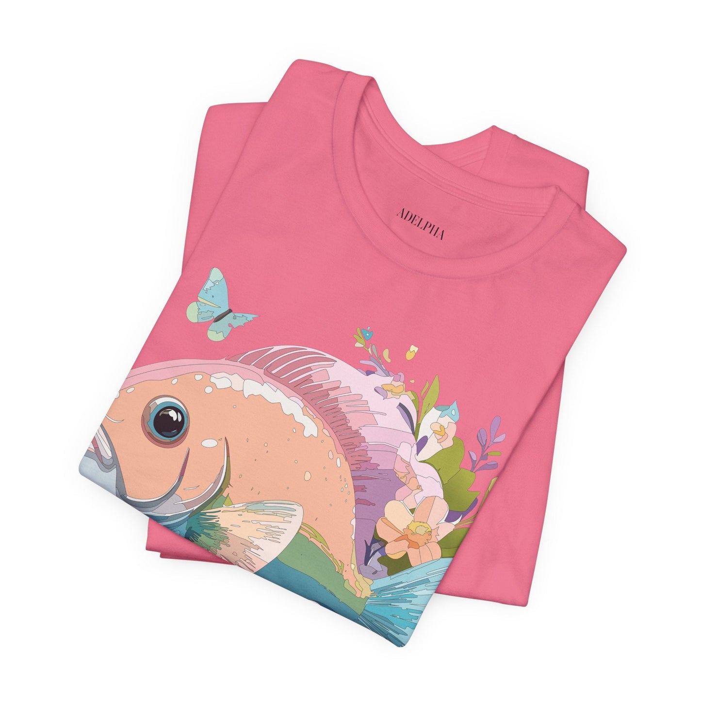 Fish Graphic Unisex 100 Cotton Vintage Artwork Tee 1