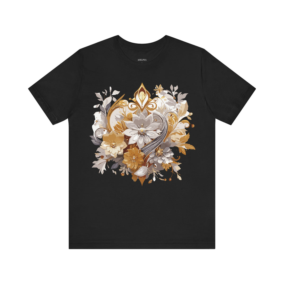 Jewelry Graphic Unisex Cotton Bella+Canvas Tee with Gemstones Art Design m43