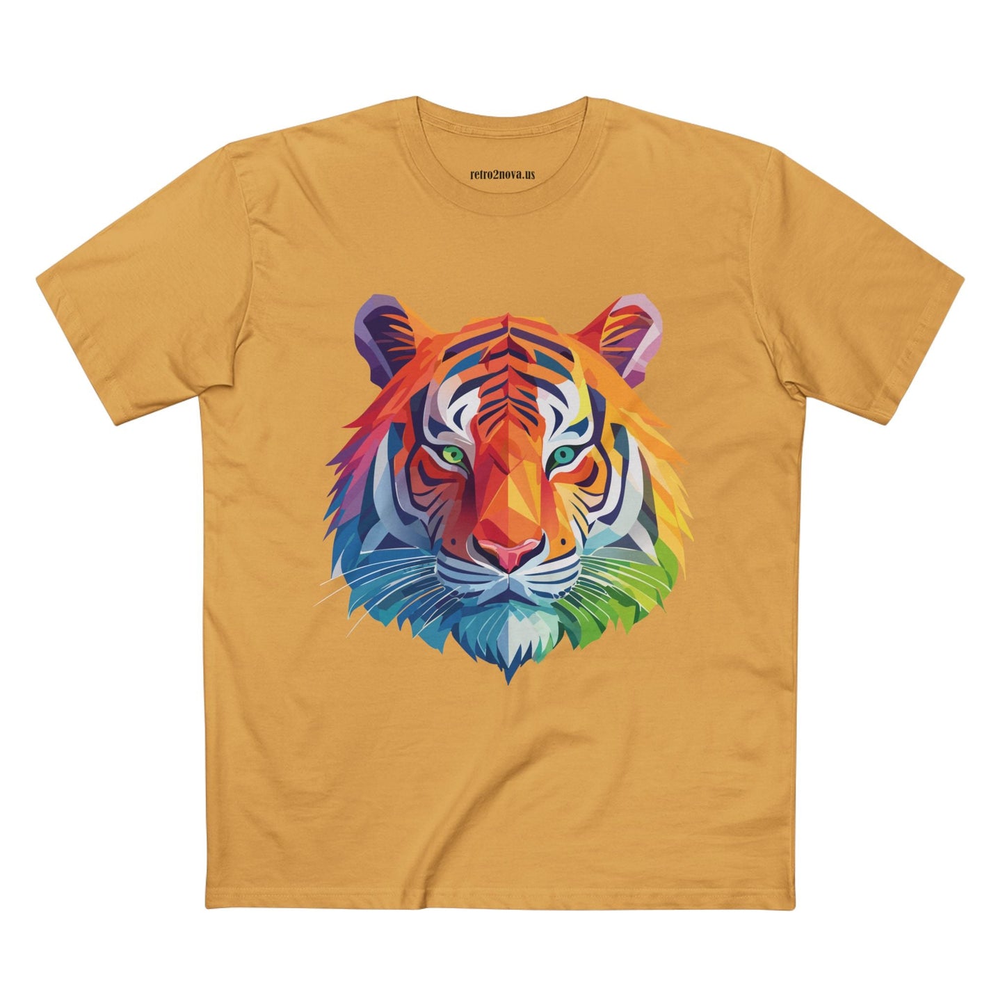 Tiger Animal Shirt Unisex Premium Cotton Tee With Original Art Design Retro2Nova Art Collection Exclusive Art Print