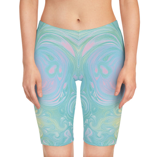 粉紅彩色騎行短褲