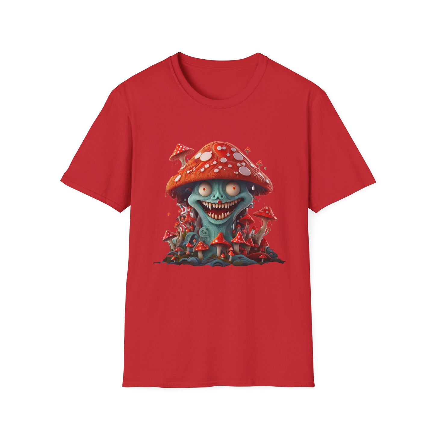Mashroom Tee Shirt Unisex Softstyle Short Sleeve Tee With Funny Mashroom Artwork