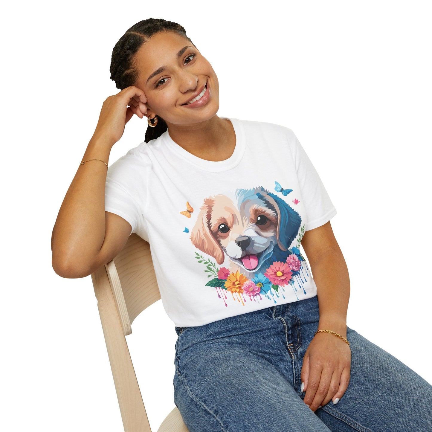 Dog Shirt Unisex Softstyle Tee Gildan 64000 100 Percent Ring Spun Cotton