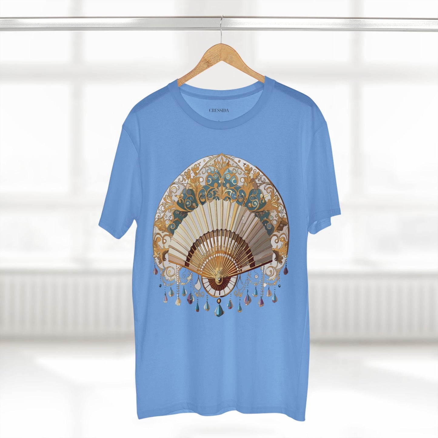 Antique Fan Graphic Design T-Shirt Unisex 100 Cotton Floral Carnival Artwork Tee 23