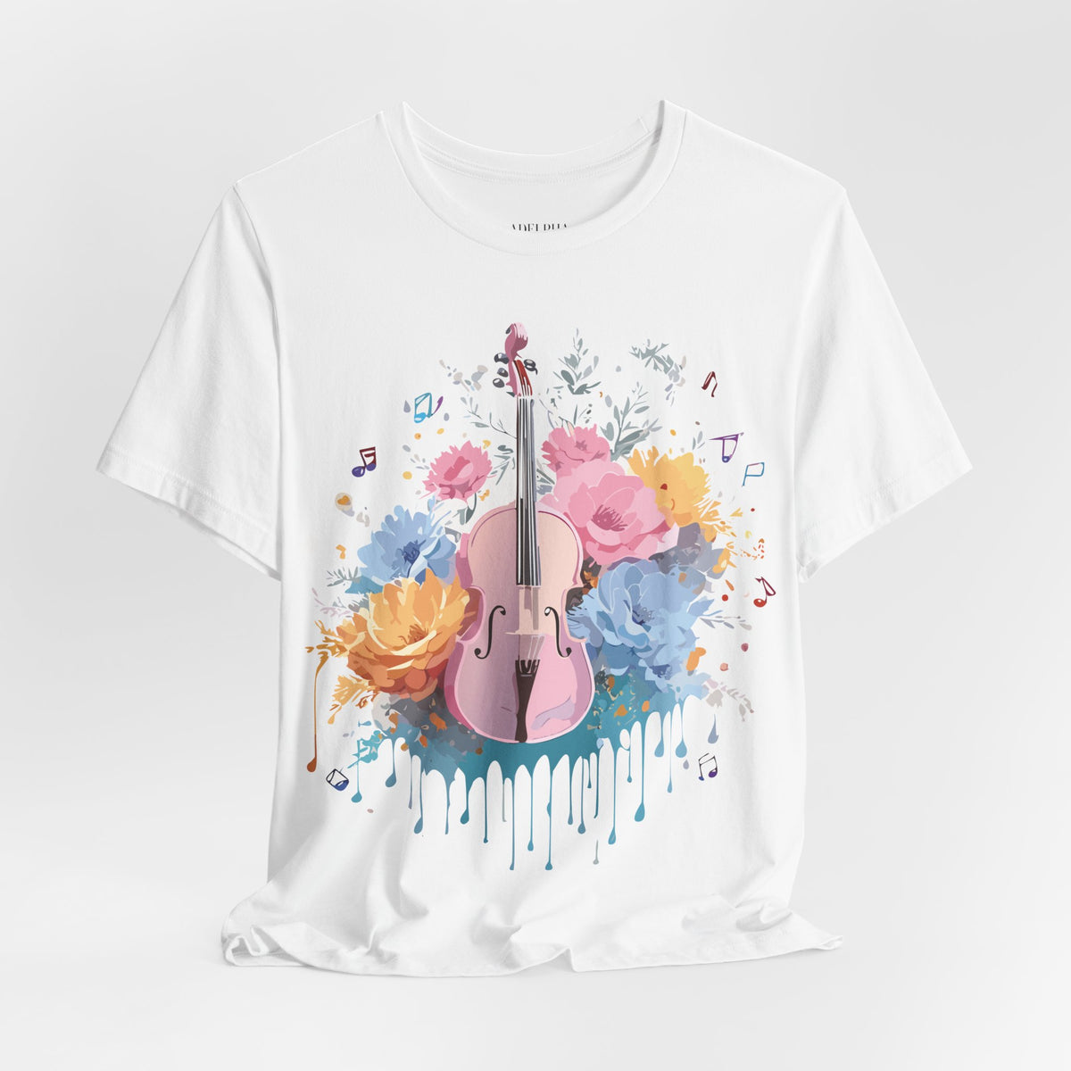 Music Graphic Unisex Cotton Bella+Canvas Tee with Art Design m156