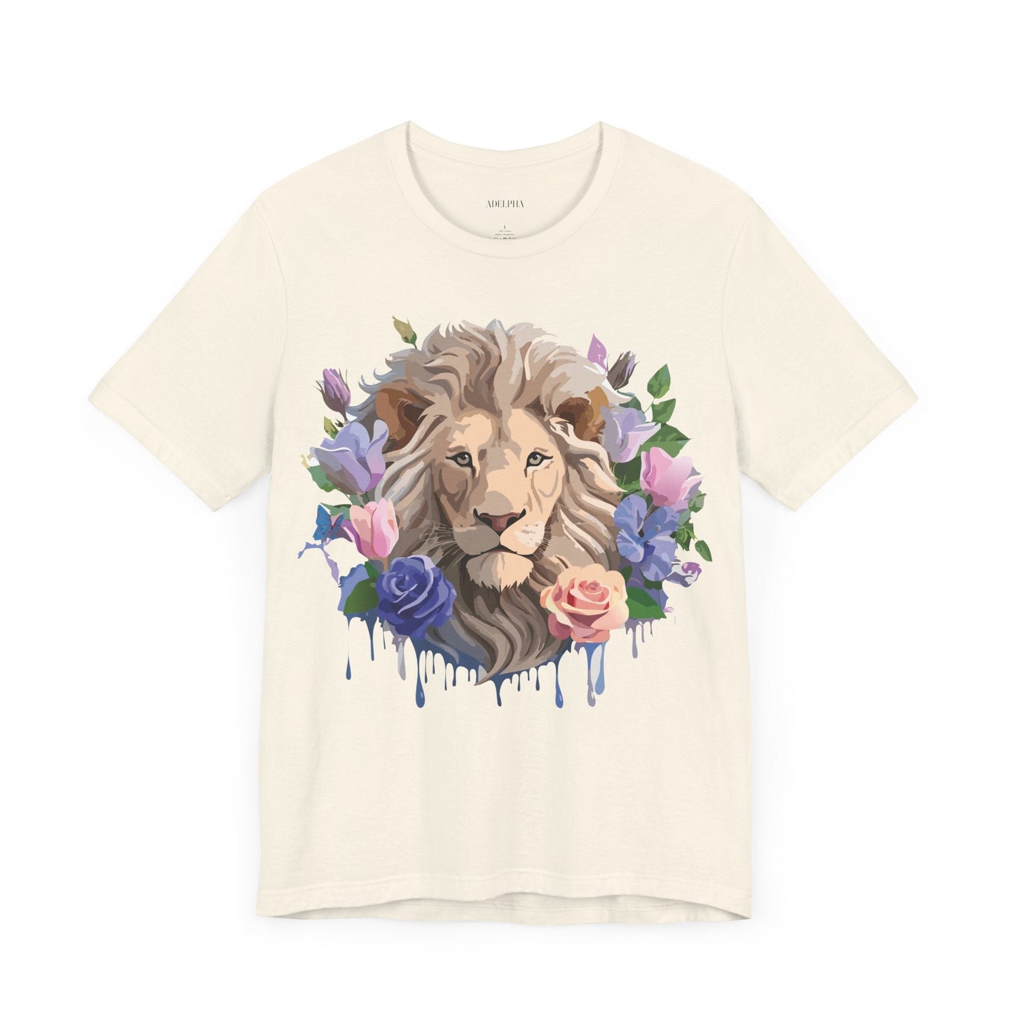 Lion Graphic Unisex 100 Cotton Vintage Animal Artwork Tee 4