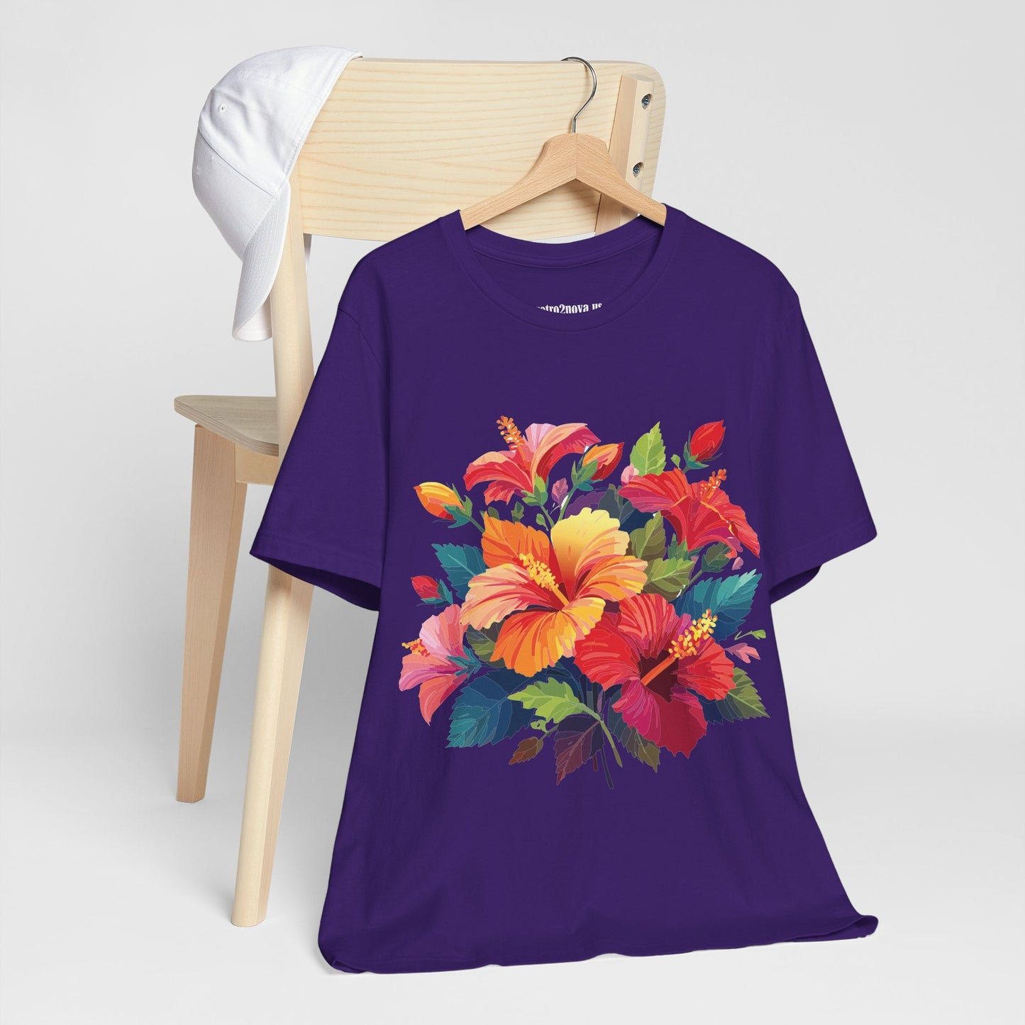 Retro2Nova Floral Shirt Unisex Jersey Short Sleeve Tee From Flowers Collection Bold Vibrant Design