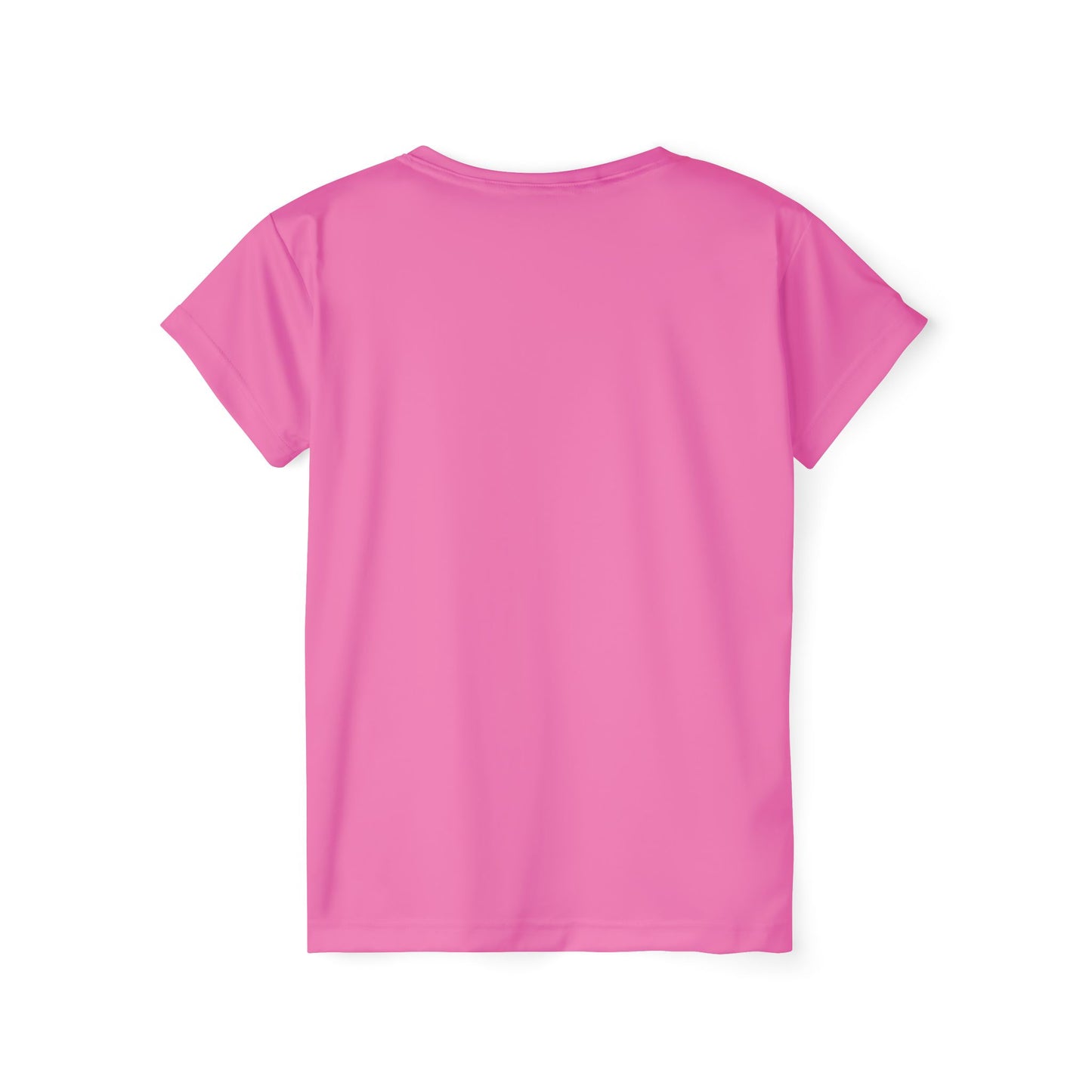 Pink Carnation Women's Sports Jersey Short Sleeves 100% Poly Solid Pink Color Print Athletic Tee