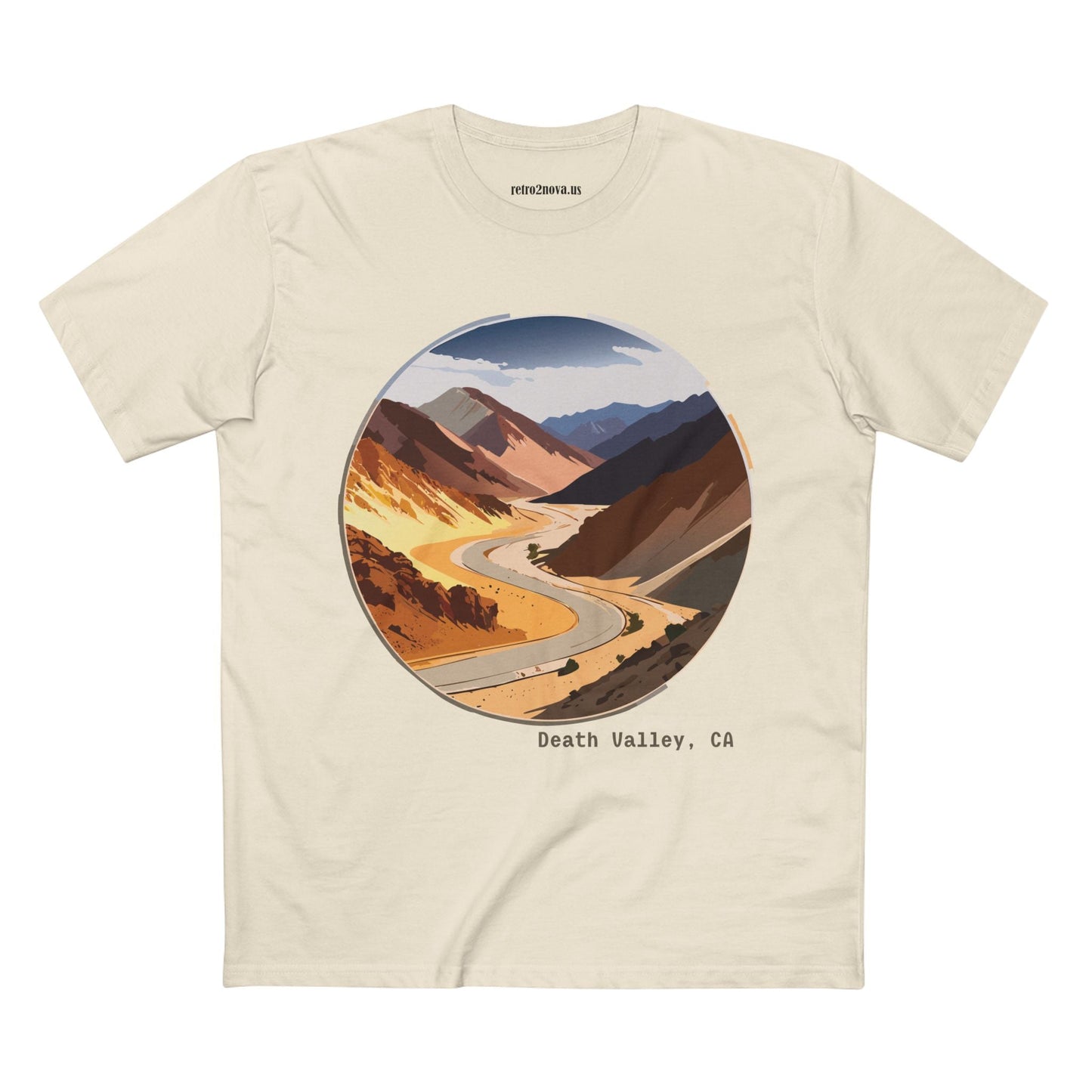 Retro2Nova Unisex Premium Cotton Tee With Death Valley Travel Design Art Shirt Collection