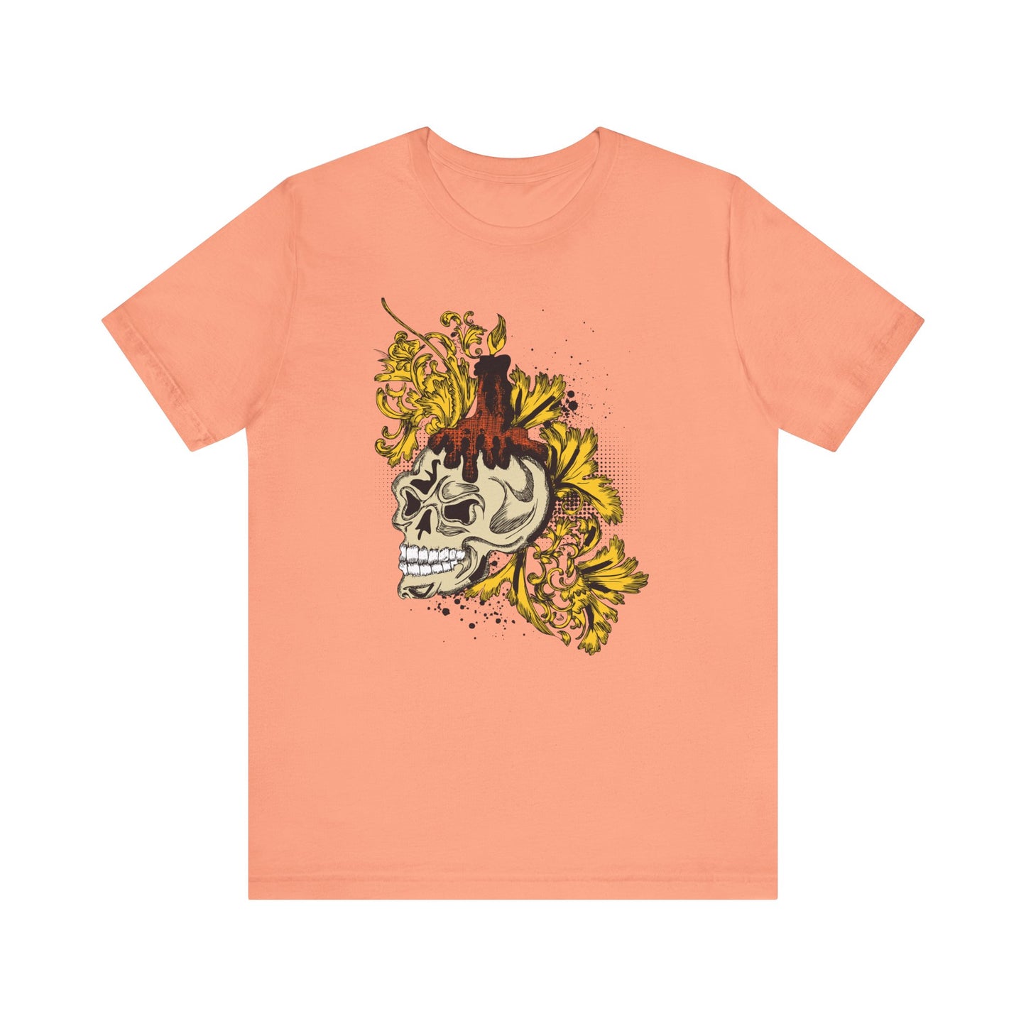 Rock Skull Graphic Design Tee, Skull Shirt, Vintage Tees, Art Design T-Shirt, Vintage Graphic Tee, Art Shirts with Skulls 3