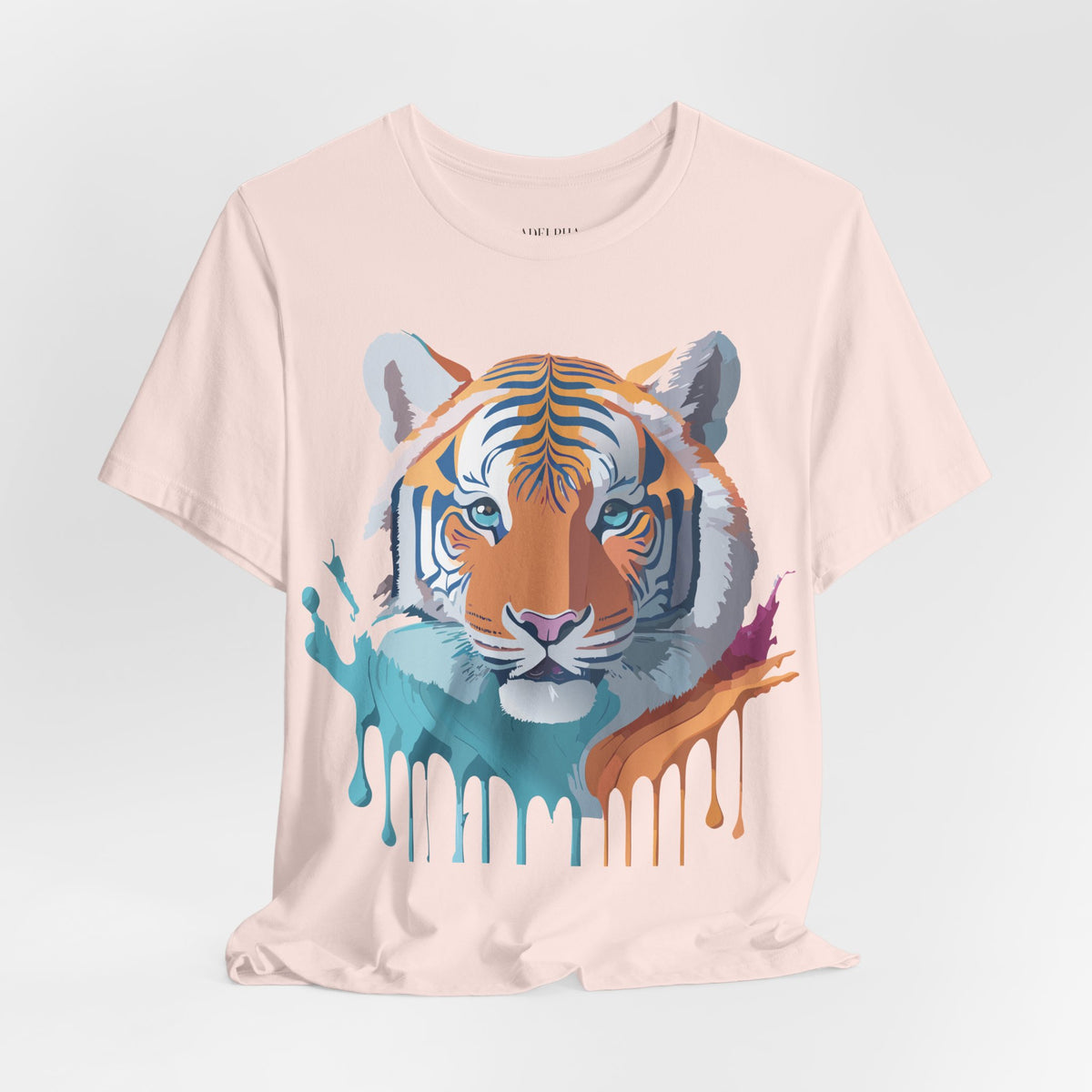 Tiger Graphic Unisex Cotton Bella+Canvas Tee with Art Animal Design e67