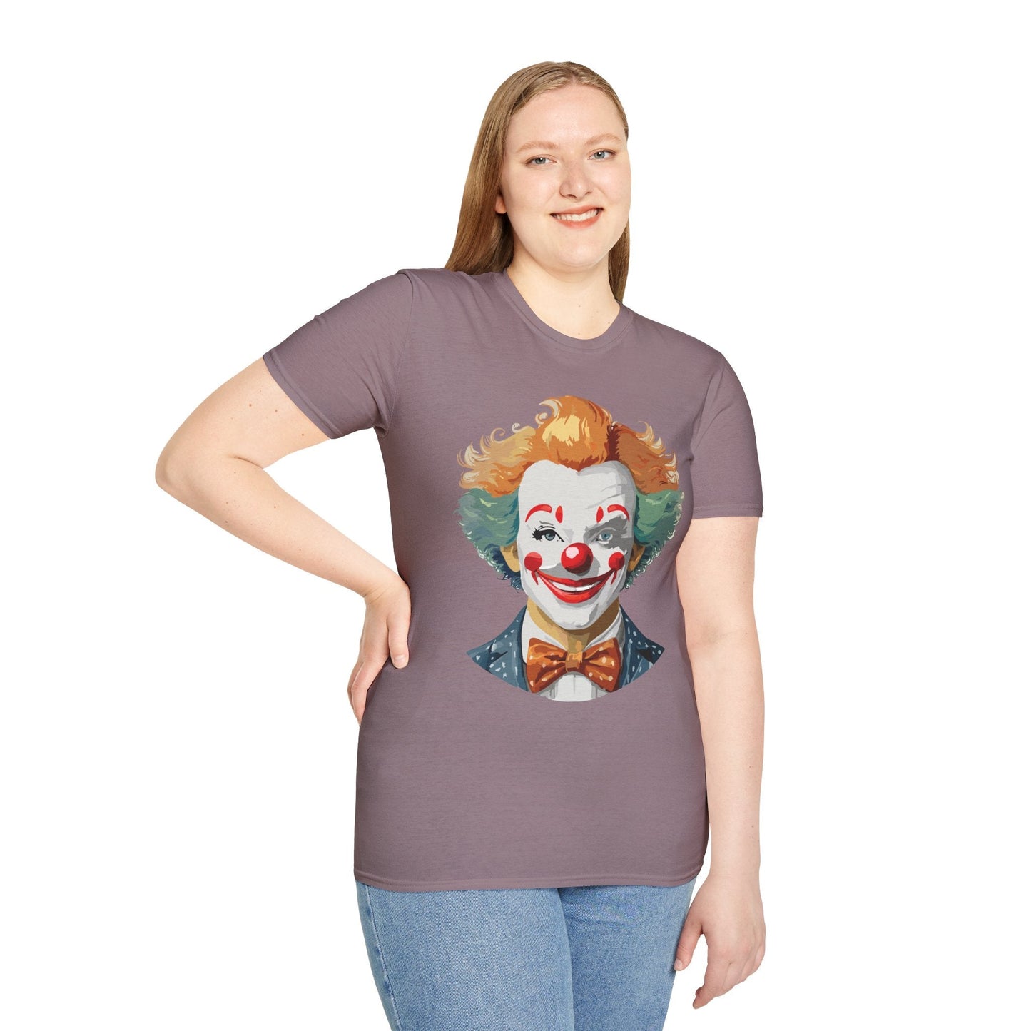 Unisex Short Sleeve Softstyle Clown T Shirt With Funny Man Circus Theme Tee Gildan 64000