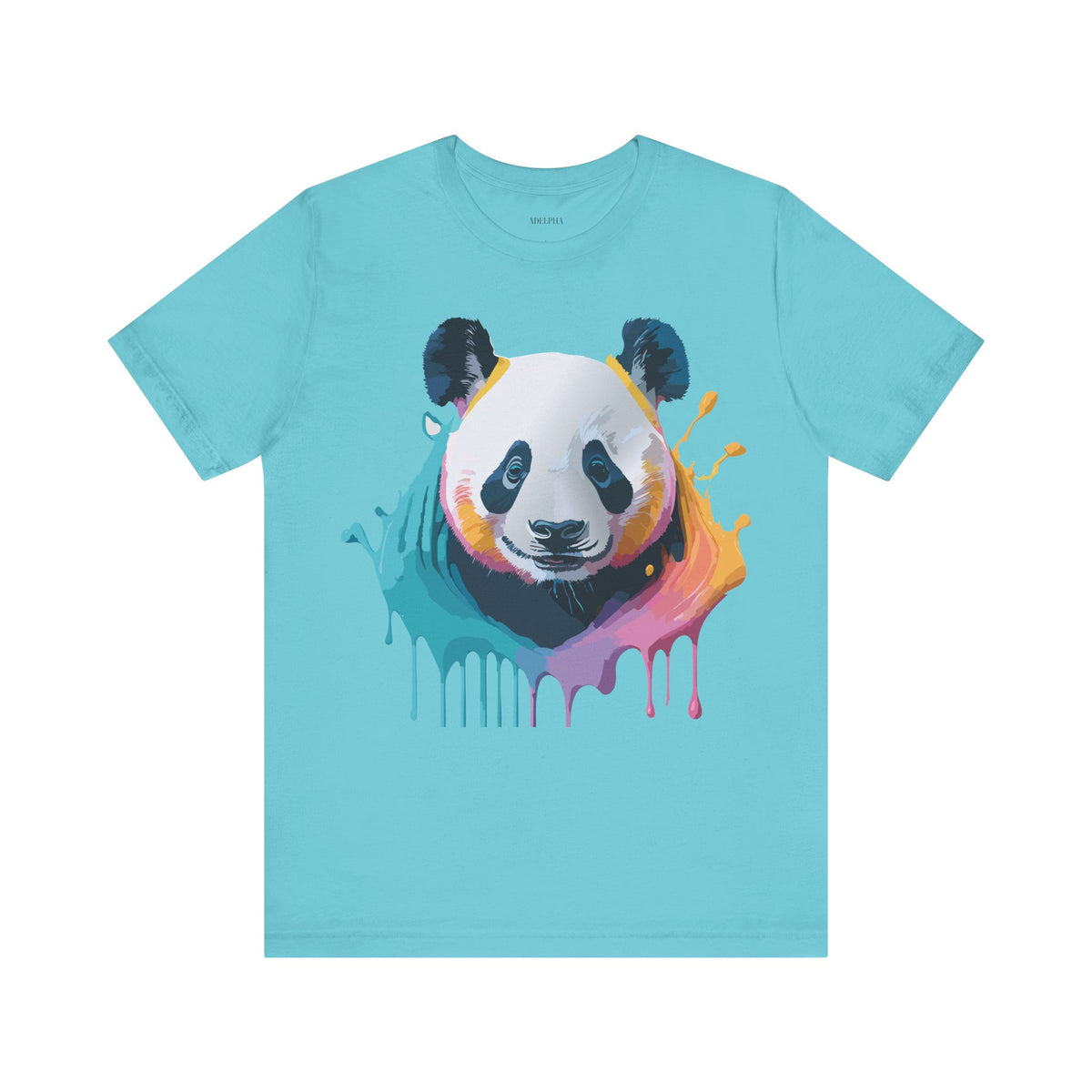 Panda Graphic Unisex Cotton Bella+Canvas Tee with Art Animal Design e148