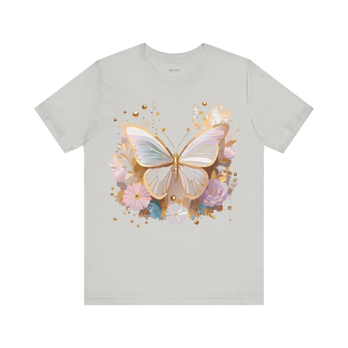 Butterfly Graphic Unisex Cotton Bella+Canvas Tee with Art Design n42