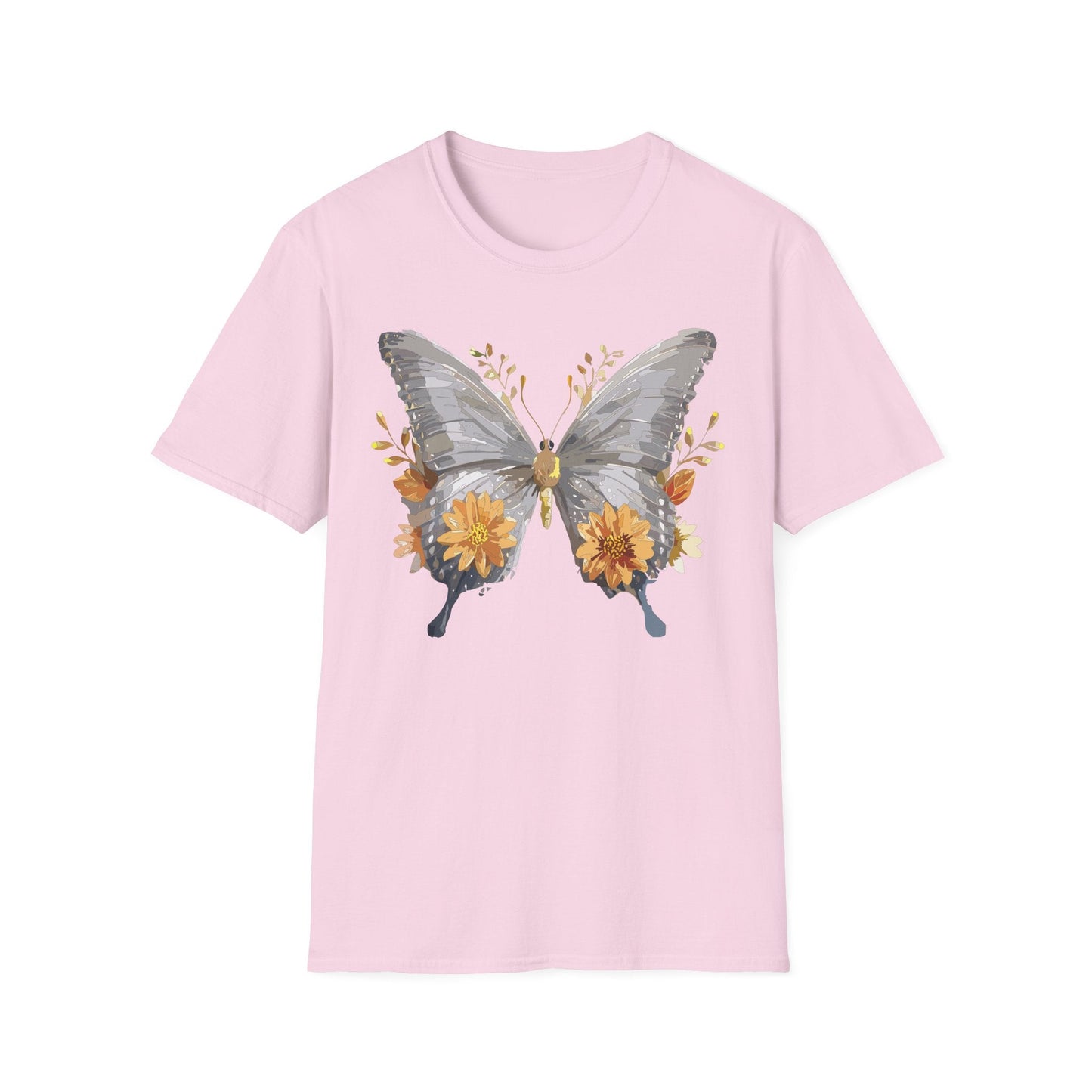 Butterfly T Shirt For Unisex Gildan Softstyle 64000 Cotton Comfort Monarch Design Tee
