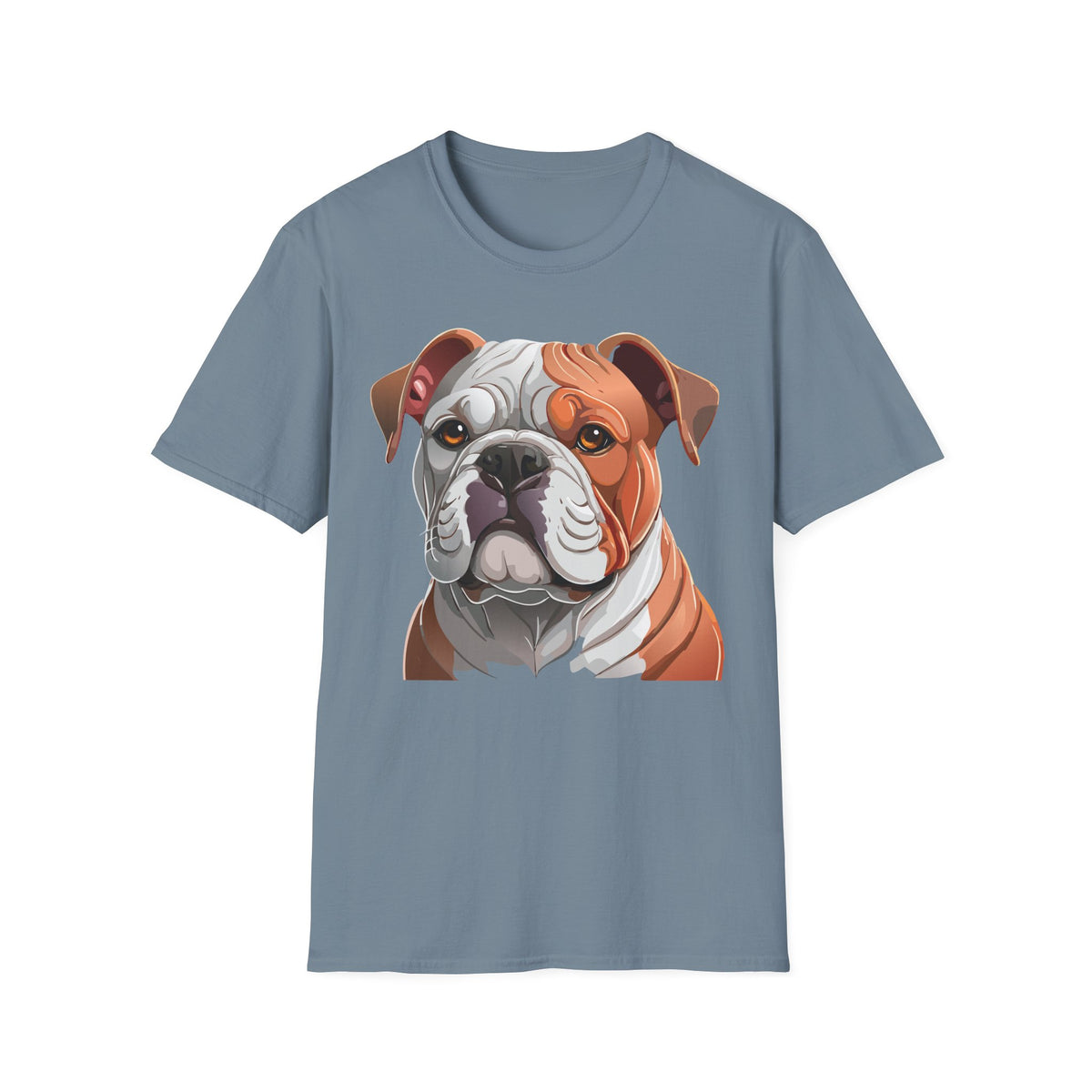 Bulldog Face T-Shirt | English Bulldog Illustration
